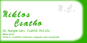 miklos csatho business card